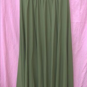 Deme & Esyllte Green Full Maxi Skirt Size 0
